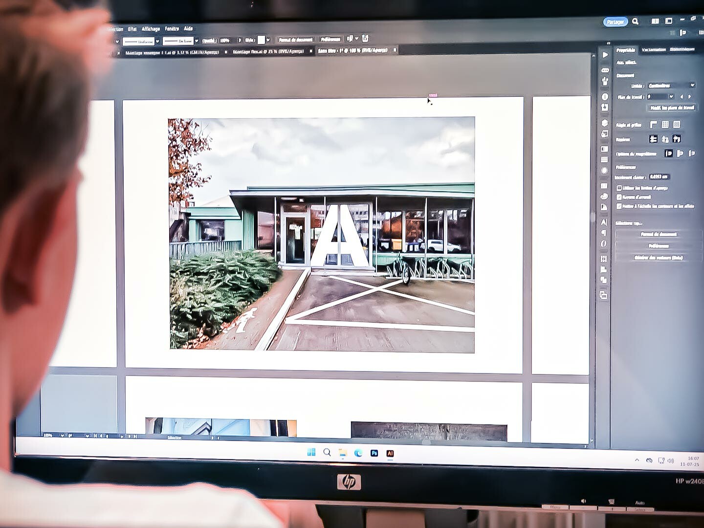 Travail de préparation et de conseil sur un projet de signalétique chez Belmont Atelier.