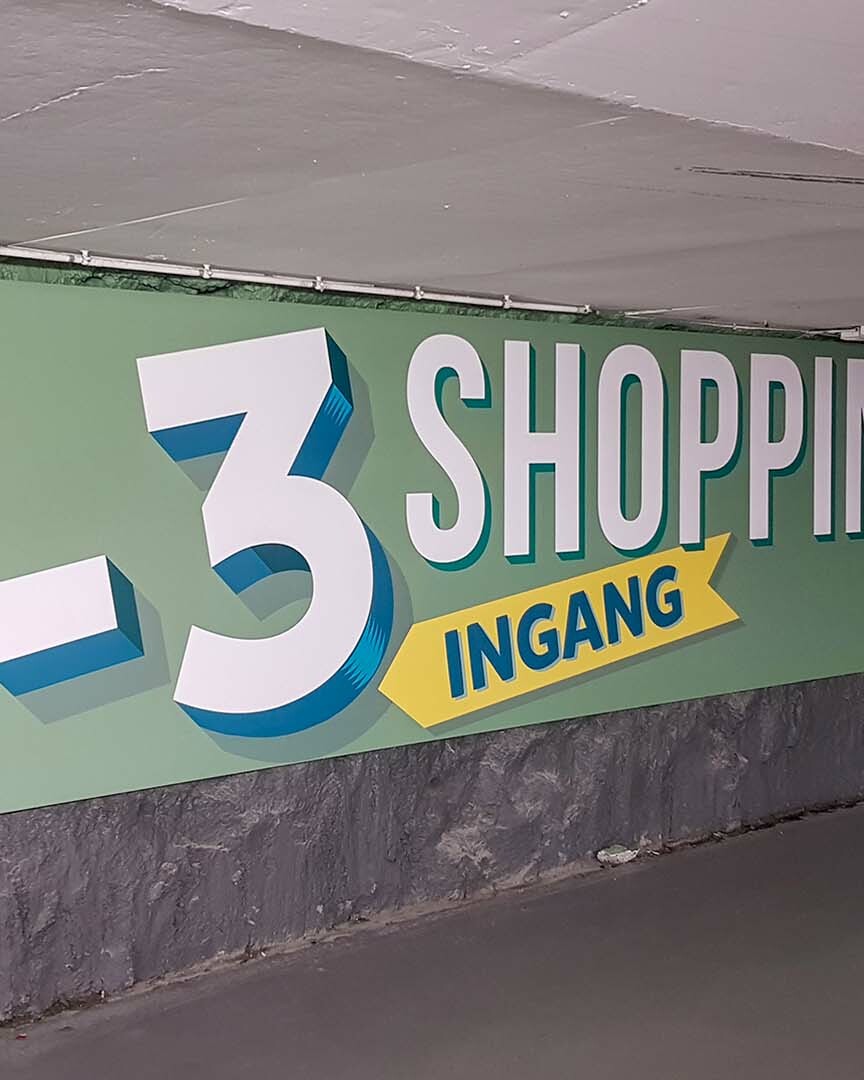 Signalétique sur mur - Interparking