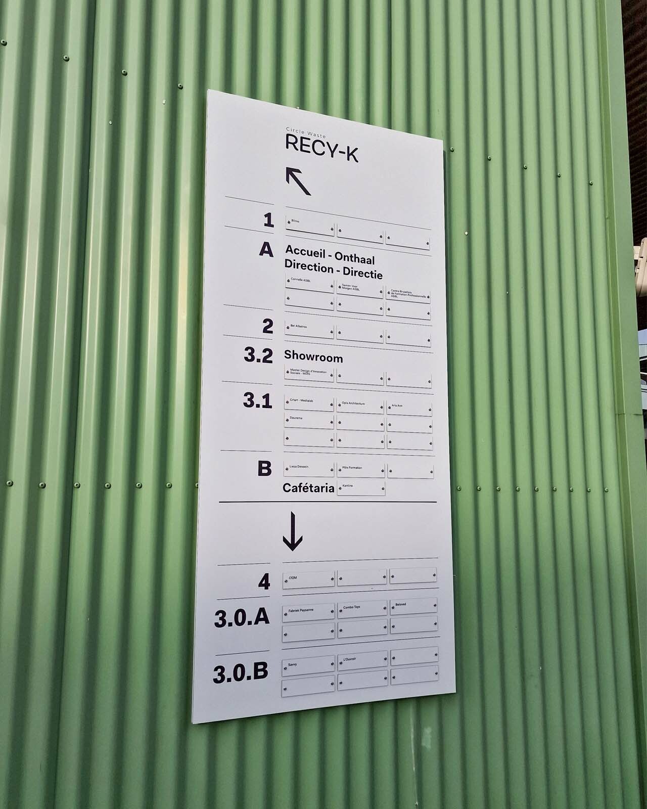 Signalétique sur mur - recyk