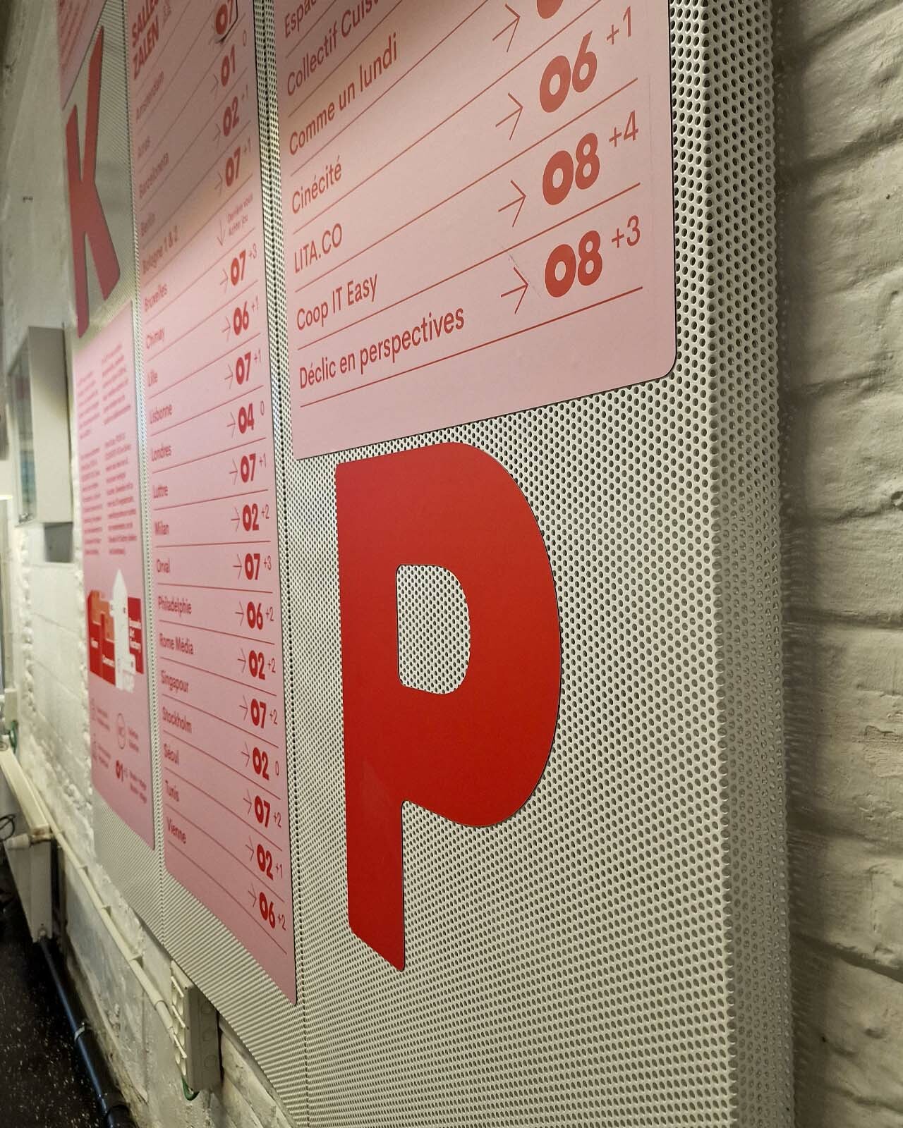 Signalétique sur mur